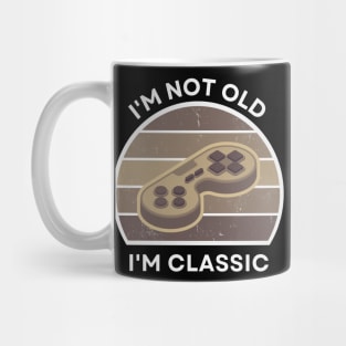 I'm not old, I'm Classic | Game Controller | Retro Hardware | Sepia | Vintage Sunset | '80s '90s Video Gaming Mug